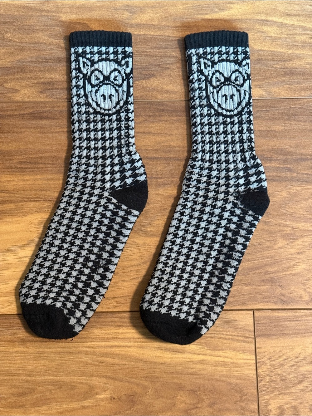 Novelty pig socks.